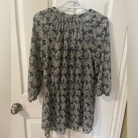Mossimo Supply Co Chiffon Butterfly Pattern Blouse - Size XL - Picture 5 of 8